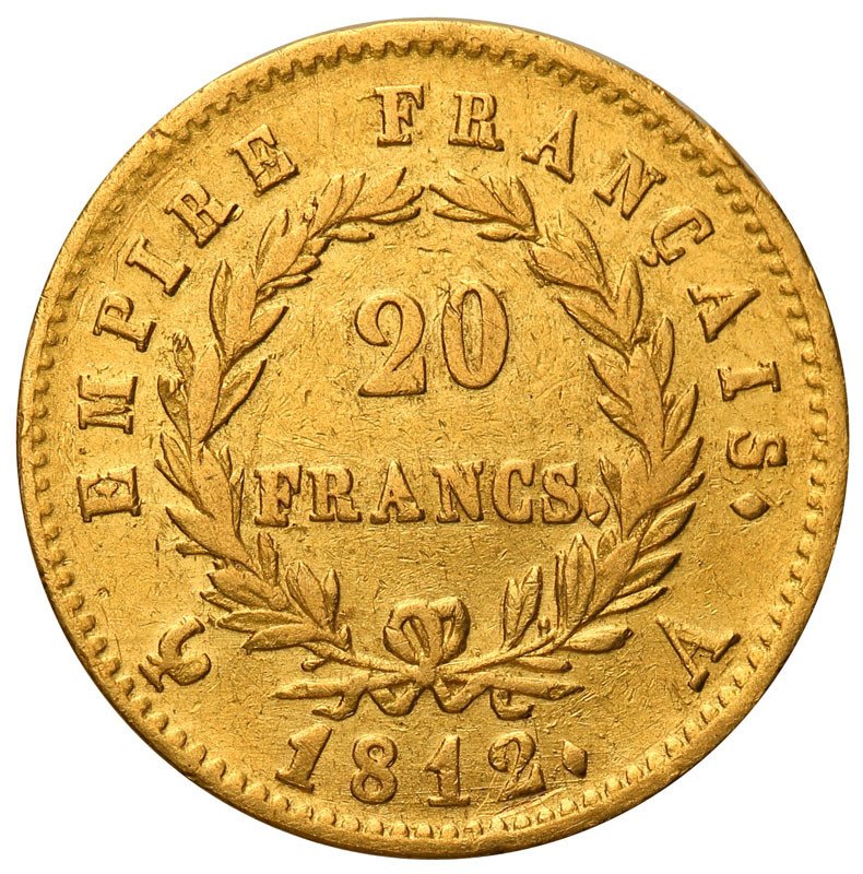 Francja 20 franków 1812 A Napoleon I st.2